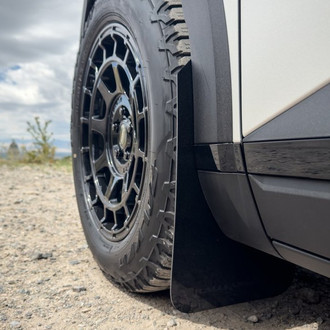 Rally Armor® - UR Series Black Mud Flap Kit with Metallic Black Rally Armor Logo