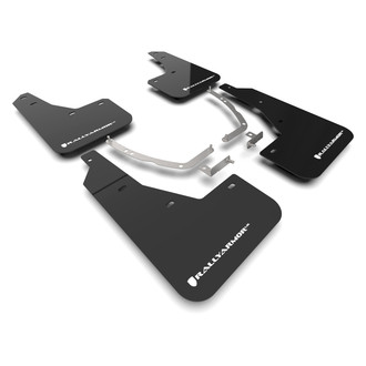 Rally Armor® - UR Series Black Mud Flap Kit with White Rally Armor Logo