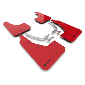 Rally Armor® - UR Series Red Mud Flap Kit with Black Rally Armor Logo