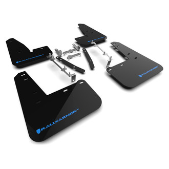 Rally Armor® - UR Series Black Mud Flap Kit with Light Blue Logo