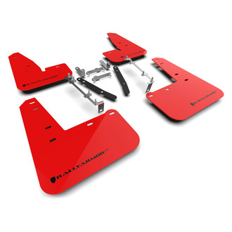 Rally Armor® - UR Series Red Mud Flap Kit with Black Rally Armor Logo