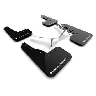 Rally Armor® - UR Series Black Mud Flap Kit with White Rally Armor Logo
