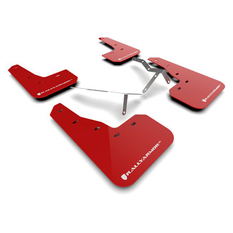 Rally Armor® - UR Series Red Mud Flap Kit with White Rally Armor Logo