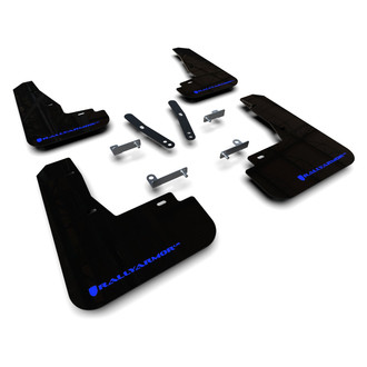 Rally Armor® - UR Series Black Mud Flap Kit with Blue Rally Armor Logo
