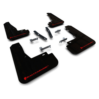 Rally Armor® - UR Series Black Mud Flap Kit with Red Rally Armor Logo