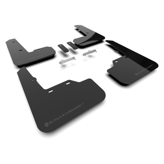 Rally Armor® - UR Series Black Mud Flap Kit with Metallic Black Rally Armor Logo