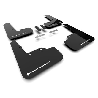 Rally Armor® - UR Series Black Mud Flap Kit with White Rally Armor Logo