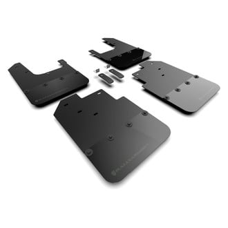 Rally Armor® - UR Series Black Mud Flap Kit with Army Green Rally Armor Logo