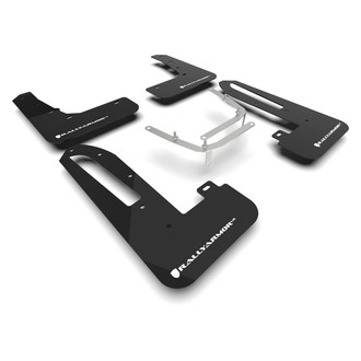 Rally Armor® - UR Series Black Mud Flap Kit with White Rally Armor Logo