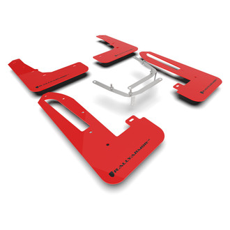 Rally Armor® - UR Series Red Mud Flap Kit with Black Rally Armor Logo