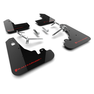 Rally Armor® - UR Series Black Mud Flap Kit with Red Logo