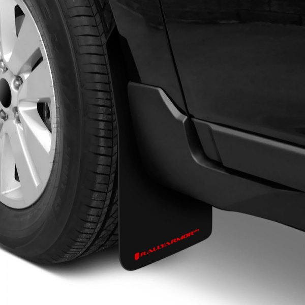  Rally Armor® - MSpec Series Black Mud Flaps with Red Rally Armor Logo