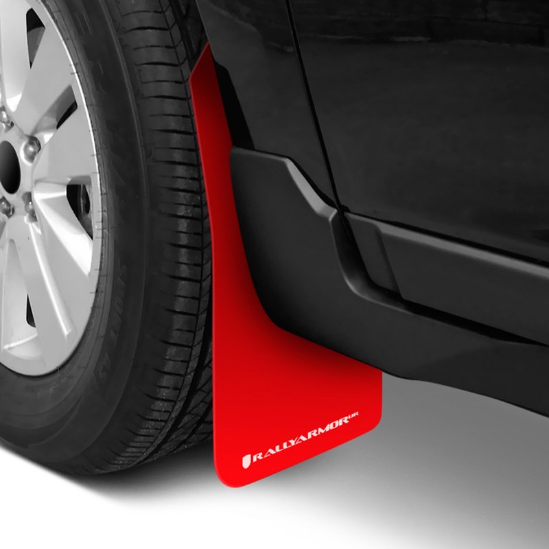 Rally Armor MF9-UR-RD/WH Red, White Mud Flap with Logo (2004-2009  Mazda3/Speed UR) 並行輸入品
