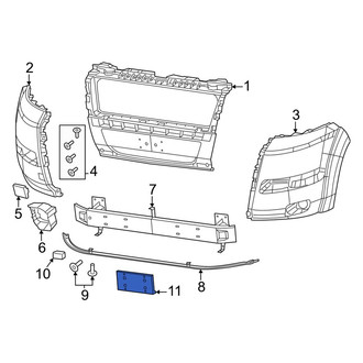 Ram OE - Front License Plate Bracket