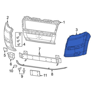 Ram OE - Front Left Bumper Cover