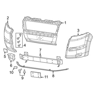 Ram OE - Front Bumper & Grille - Bumper & Components (Extended Cargo Van / Standard Cargo Van)