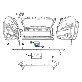 Ram OE - Front Center Bumper Cover Bracket