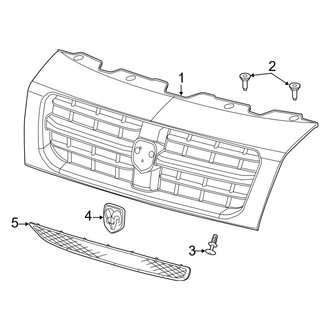 Ram OE - Front Bumper & Grille - Grille & Components (Extended Cargo Van / Standard Cargo Van)
