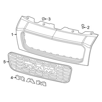 Ram OE - Front Bumper & Grille - Grille & Components