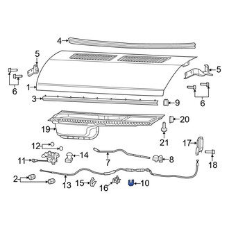 Ram OE - Hood Prop Rod Clip