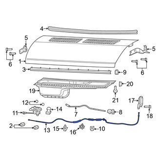 Ram OE - Front Hood Release Cable