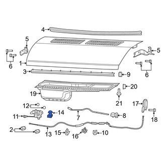 Ram OE - Hood Release Cable Clip