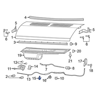 Ram OE - Hood Release Cable Clip