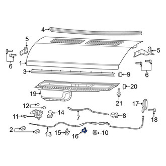 Ram OE - Hood Release Cable Clip