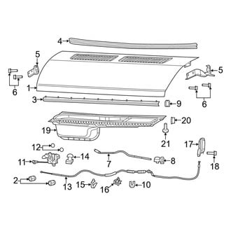 Ram OE - Hood & Components (Extended Cargo Van / Standard Cargo Van)