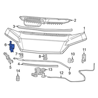 Ram OE - Front Left Hood Hinge