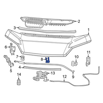 Ram OE - Hood Prop Rod Clip