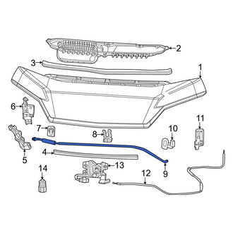 Ram OE - Front Hood & Trunk Prop Rod