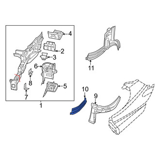 Ram OE - Front Left Inner Fender Rail