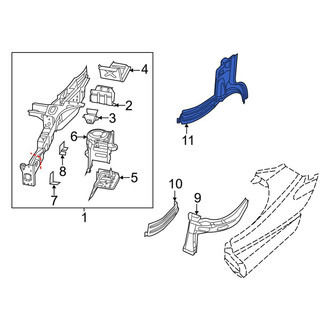 Ram OE - Front Left Inner Fender Rail Reinforcement