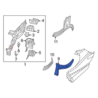 Ram OE - Front Left Upper Fender Rail