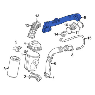 Ram OE - Rear Center Engine Air Intake Hose
