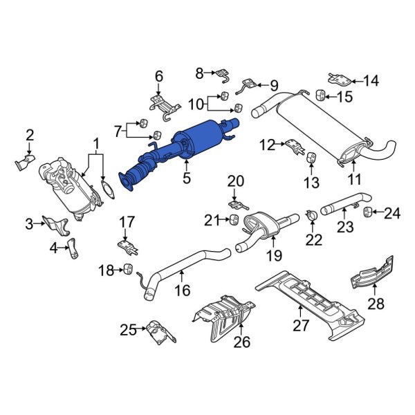 Ram OE 52022454AC Catalytic Converter