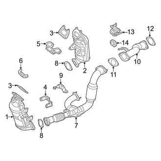 Ram OE - Exhaust System - Exhaust Components (Convertor & Front Pipe), (Extended Cargo Van / Standard Cargo Van Flex)