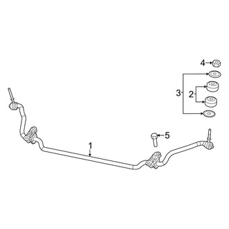 Ram OE - Front Suspension - Stabilizer Bar & Components (Extended Cargo Van / Standard Cargo Van)