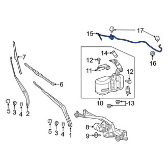 Ram OE - Front Windshield Washer Hose