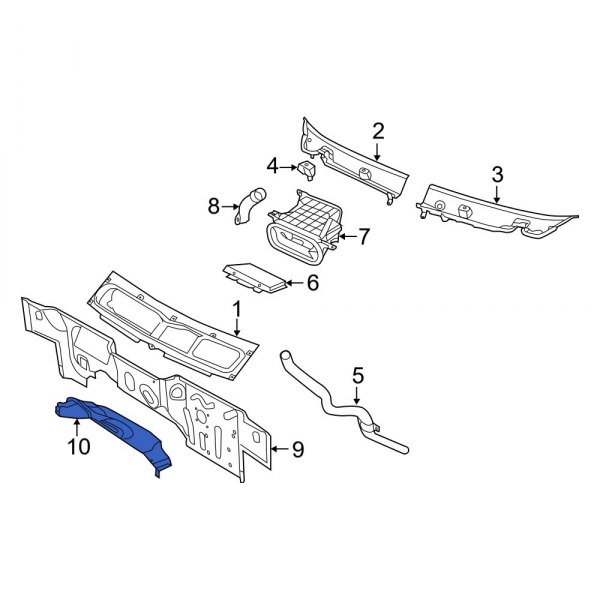 Ram Oe 68157035ac - Front Lower Firewall