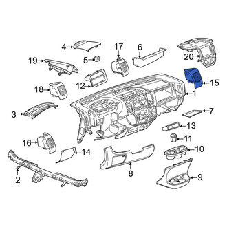 Ram OE - Right Outer Dashboard Air Vent