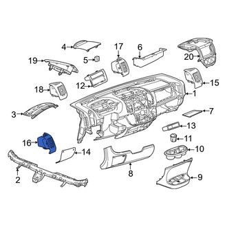 Ram OE - Left Outer Dashboard Air Vent