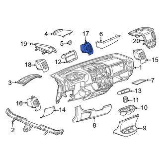Ram OE - Right Center Dashboard Air Vent
