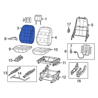 Ram OE - Front Right Seat Back Cushion Cover