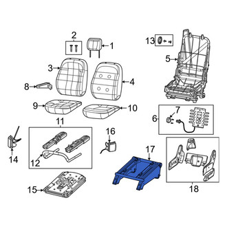 Ram OE - Front Right Seat Frame Mounting Base