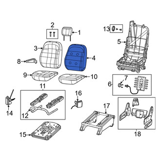 Ram OE - Front Right Seat Back Cushion