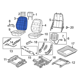 Ram OE - Front Left Seat Back Cushion Cover