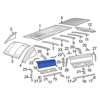 Ram OE - Front Left Outer Roof Side Rail