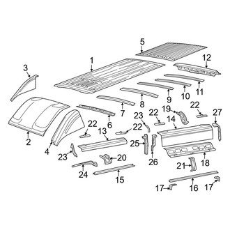 Ram OE - Roof & Components (With Dual Doors), (Extended Cargo Van / Standard Cargo Van)